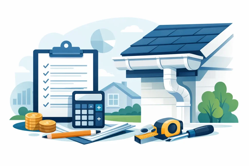 Itemized Gutter Estimate Line by Line