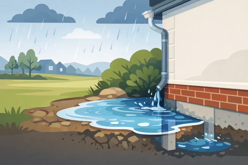 Why Water Pools Near Foundation Areas