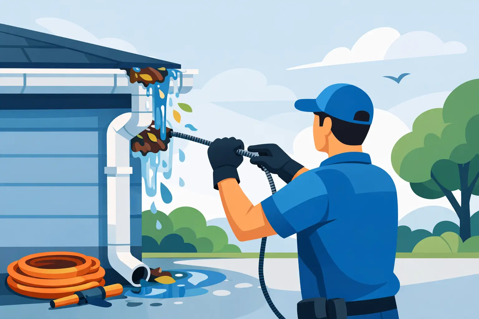 How to Unclog Downspouts Safely