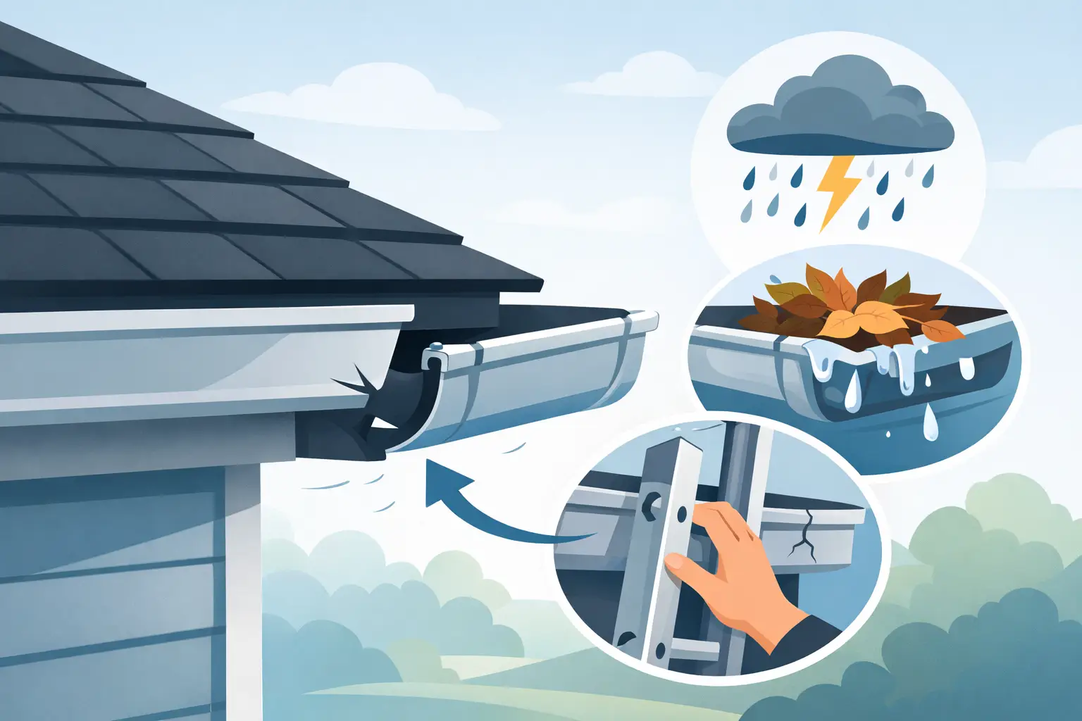 What Causes Gutters to Pull Away?