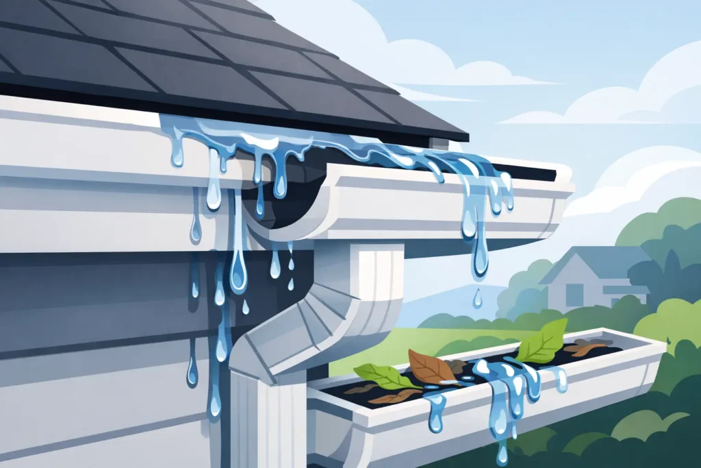What Causes Water Behind Gutters?