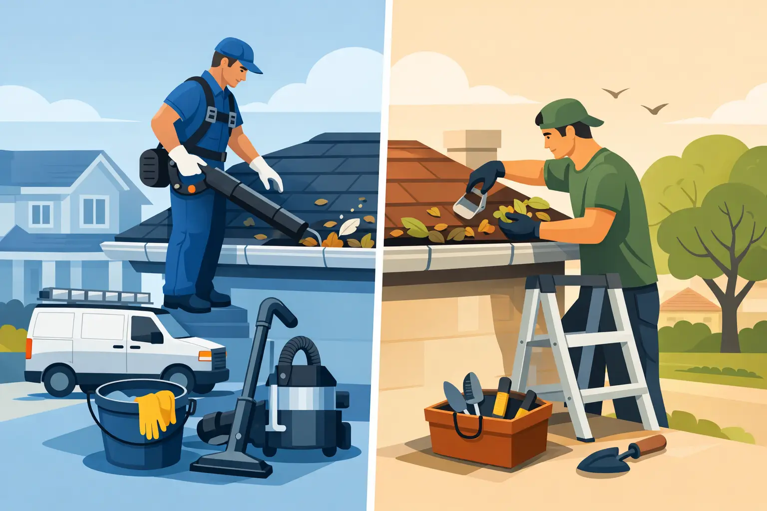 Professional vs DIY Gutter Cleaning Compared
