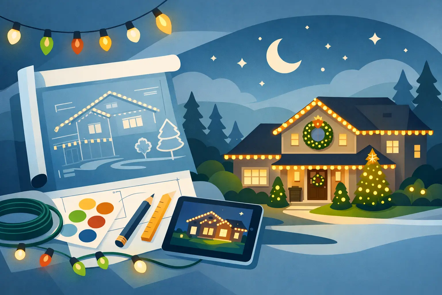 Custom Christmas Light Installation Design