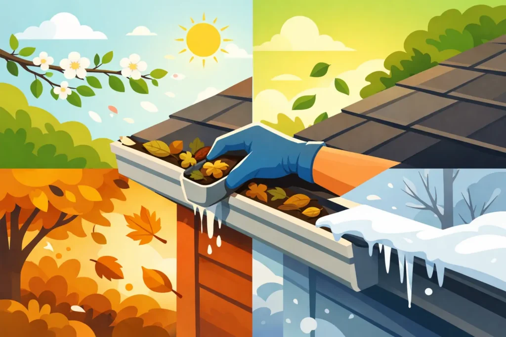 Gutter Cleaning Frequency for Every Season