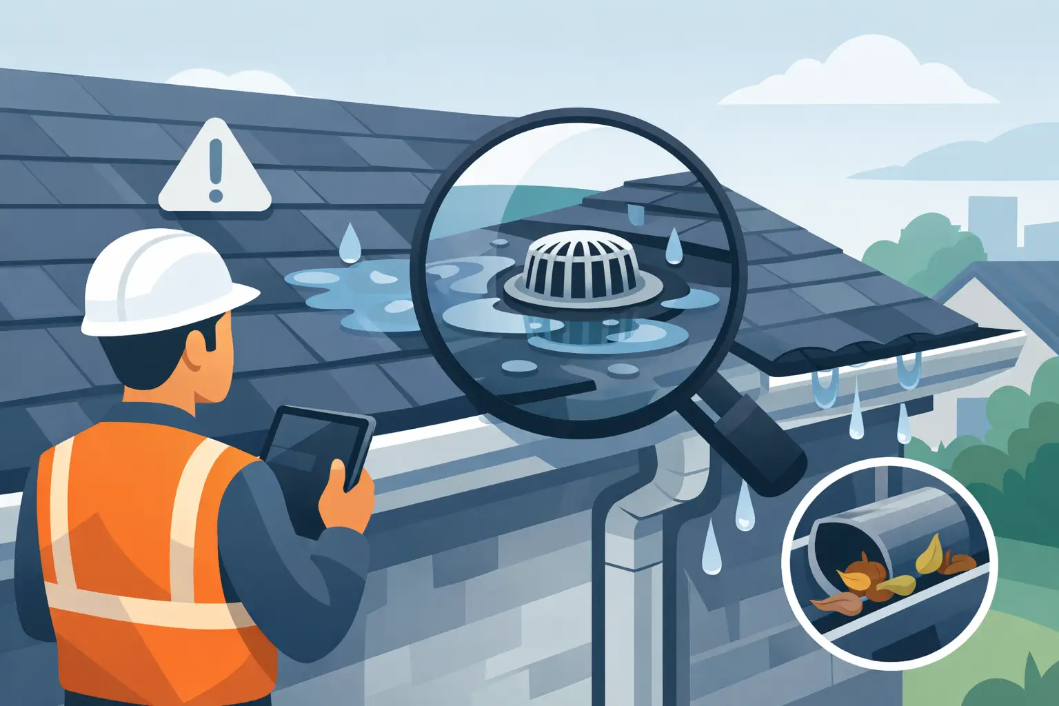 How to Inspect Roof Drainage Before Damage Spreads