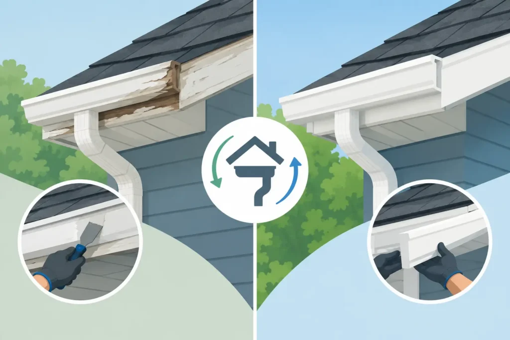 Gutter Fascia Repair vs Replacement: Which Is Right?