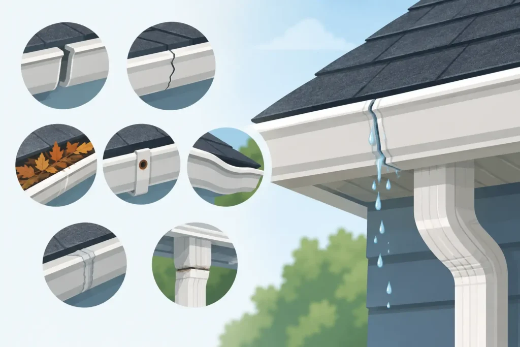 What Causes Gutter Joint Leaks? 7 Common Reasons