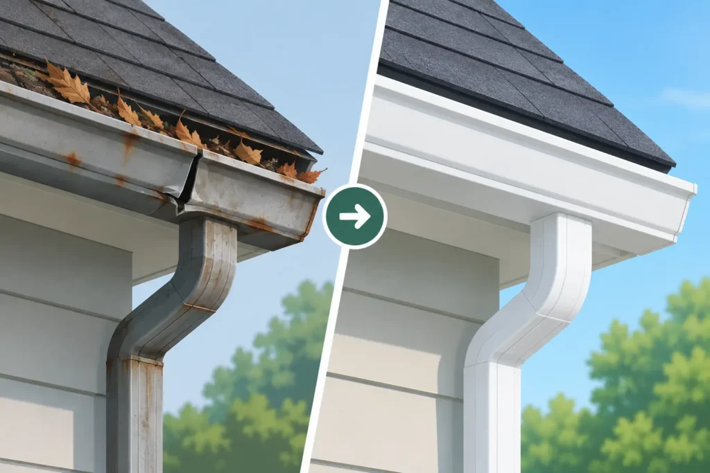 Gutter Repair Before After Changes That Matter